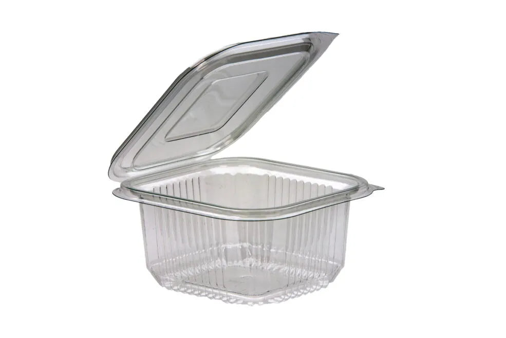 375ml Rectangular Hinged Lid Salad Container - 300pcs