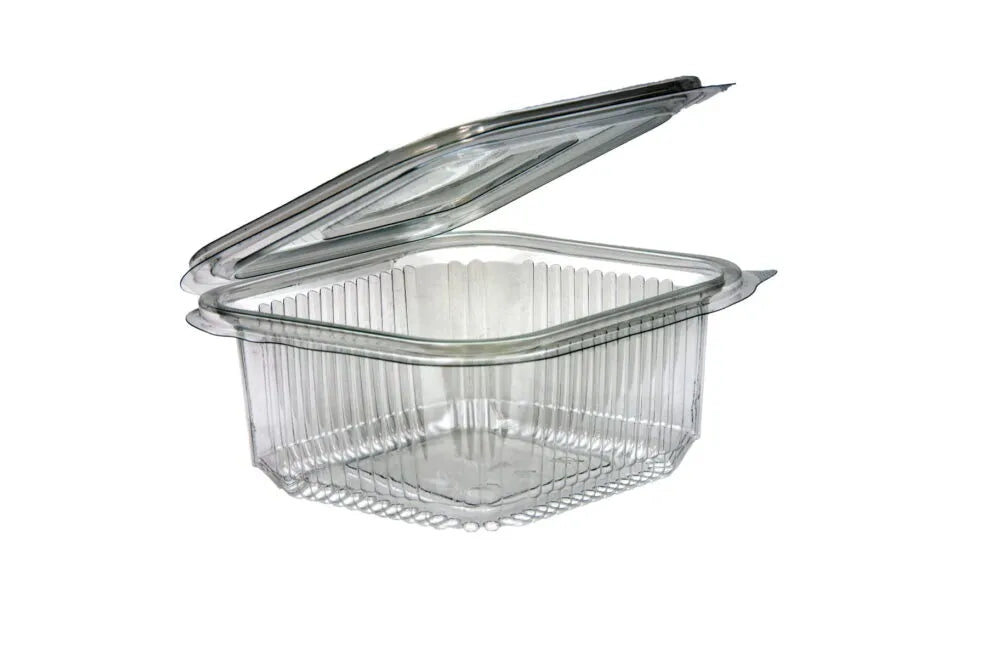 500ml Rectangular Hinged Lid Salad Container - 300pcs