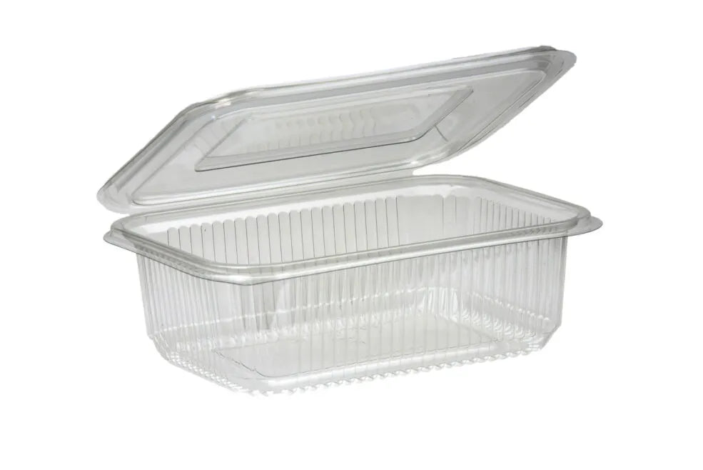 750ml Rectangular Hinged Lid Salad Container - 750cc - 240pcs