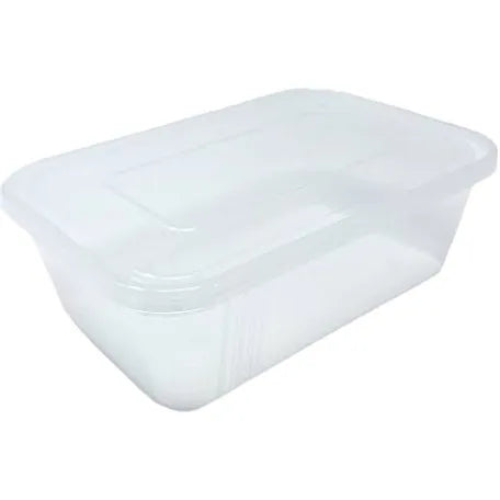 500CC Plastic Microwave Containers and Lids - 500CC - Heavy Duty