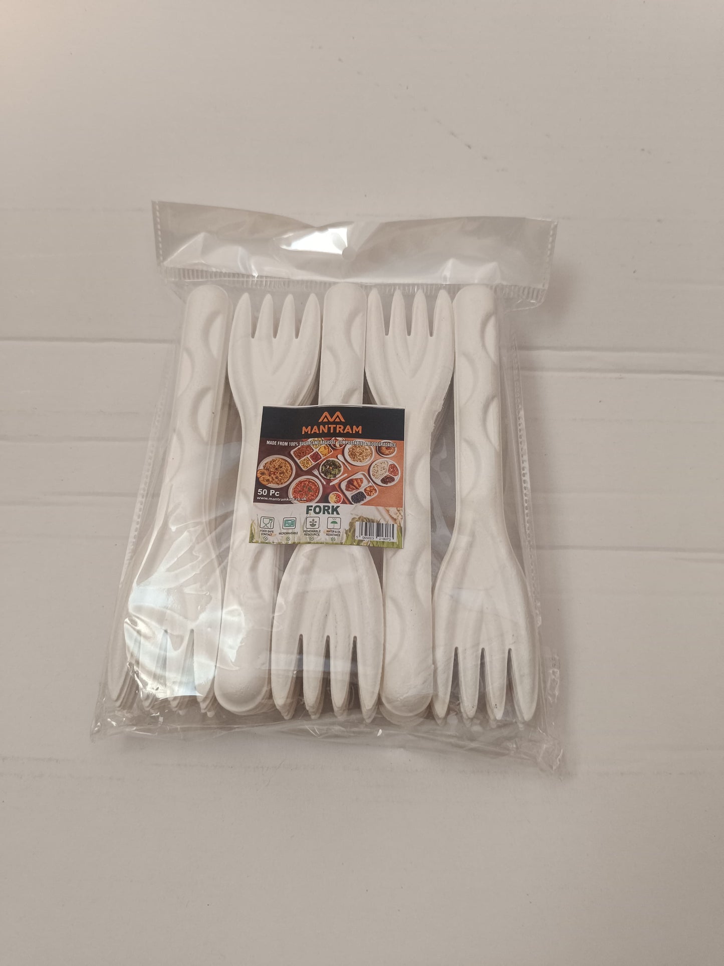 Bagasse Fork - 50pcs/pack - 1000pcs/box