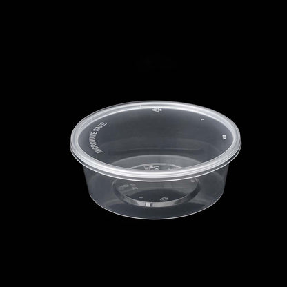 10oz Round Plastic Pots and Lids  (300 ml) - 250Pc/box