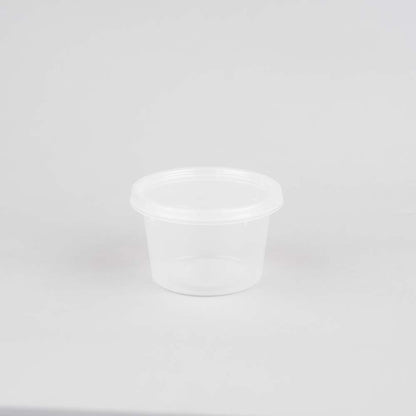 4oz Round Plastic Pots and Lids (120 ml) - 1000Pc/box