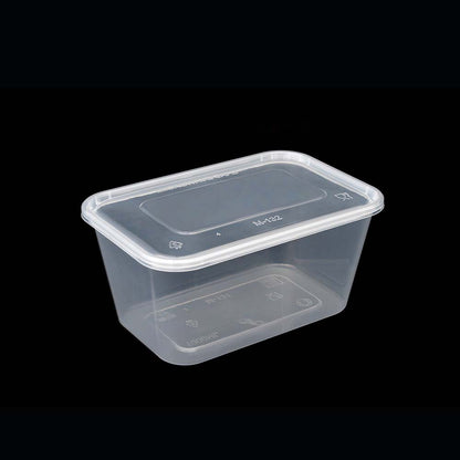 1000ml Microwaveable Containers with Lids - 250 Pc/box