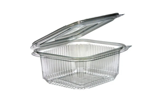 500ml Rectangular Hinged Lid Salad Container - 300pcs
