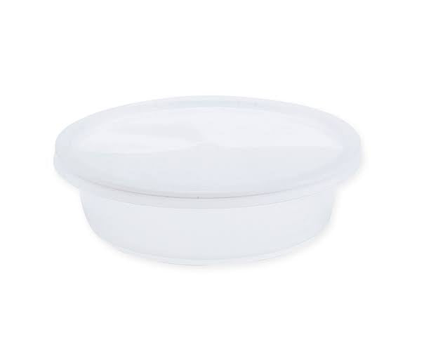 8oz Plastic Round Containers and Lids - 250/box