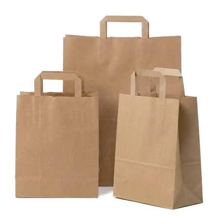 Large Brown Internal Flat Handle Paper Bag