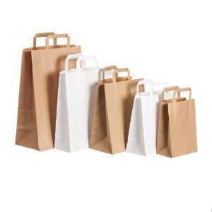 Large White Internal Flat Handle Paper Bag